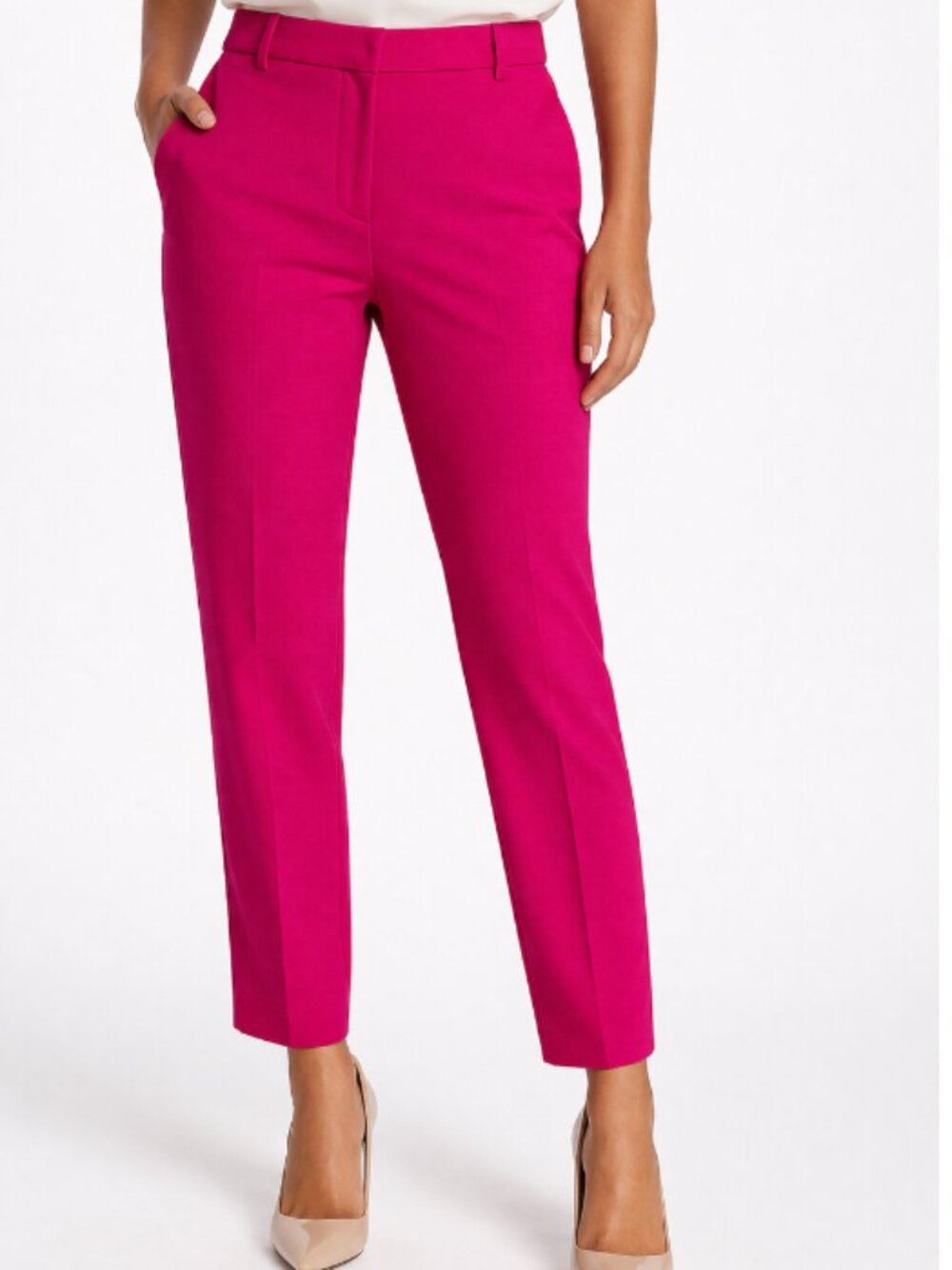 🦩 Gigi & James Simone Slim Pink Pants NWT – Size 12, Ankle Straight